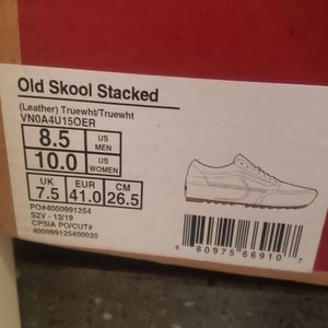 Vans Old Skool Stacked leather True White